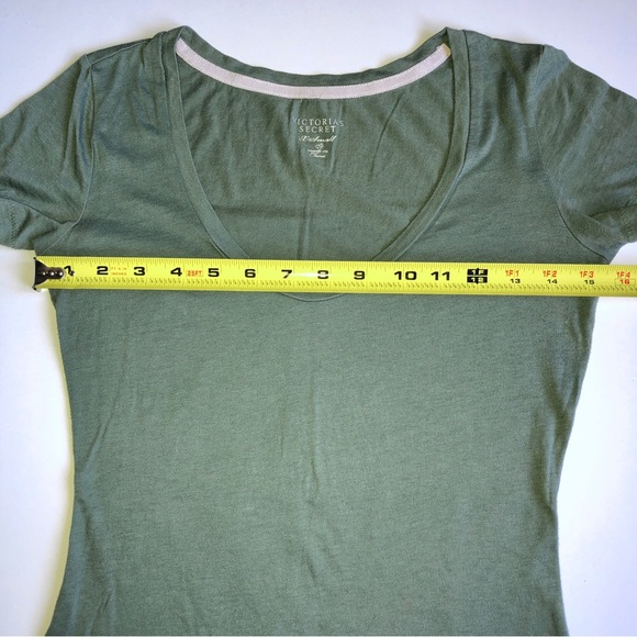 VICTORIA SECRET TEE Shirt Short Sleeve XS Green Woman’s - Picture 8 of 16